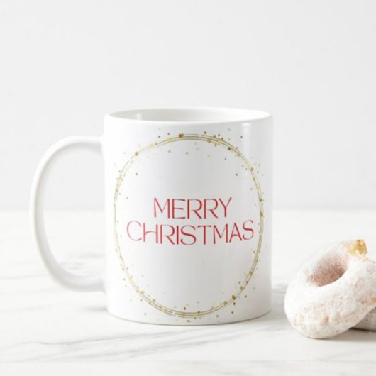Frohe Weihnachtstypografie Kaffeemaschine Tasse