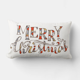 Frohe Weihnachtstypografie Lendenkissen