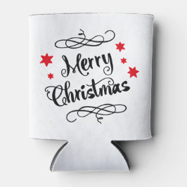 Frohe Weihnachtstypografie Red White Dosenkühler