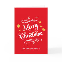 Frohe Weihnachtstypografie Red White