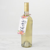 Frohe Weihnachtstypografie Tropische Blume Flaschenanhänger (Angewinkelt)