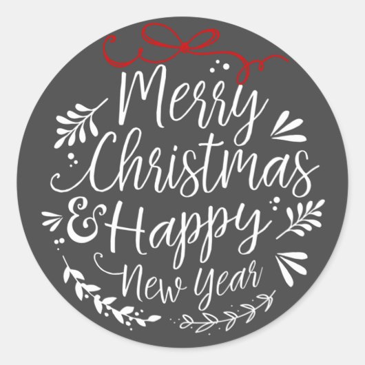 Frohe Weihnachtstypografie Umschlag Aufkleber Gesc (Vorderseite)