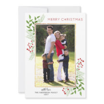 Frohe Weihnachtstypografie Verlasst Berries Foto