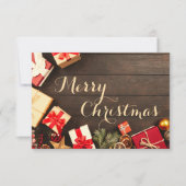 Frohe Weihnachtstypografie Vintag Business Dankeskarte (Vorderseite)