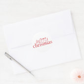 Frohe Weihnachtsumhüllung Runder Aufkleber (Umschlag)