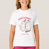 Frohe Weihnachtsunterkunft und helle Kitten Weihna T-Shirt (Vorderseite)