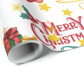 frohe weihnachtsverpackung geschenkpapier (Rolleneckpunkt)