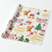 frohe weihnachtsverpackung geschenkpapier (Ungerollt)