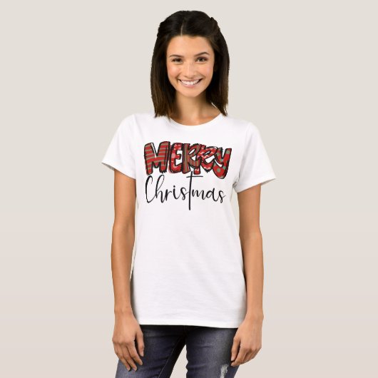 Frohe Weihnachtsvibes Mama christliche Kreuz Fraue T-Shirt (Vorne ganz)