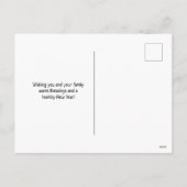 Frohe Weihnachtsvögel auf einem Limb Feiertagspostkarte (Rückseite)