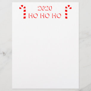 Frohe Weihnachtsvorlage Jahr 2020 HO HO HO Briefbogen
