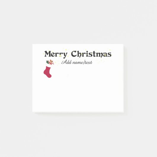 Frohe Weihnachtsvorlage Post-it Klebezettel (Vorderseite)