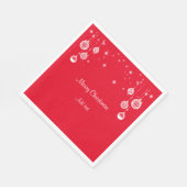 Frohe Weihnachtsvorlage, Zierdesign, Serviette (Ecke)