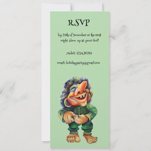 Frohe Weihnachtswache und Baumfreude Einladung (Rückseite)