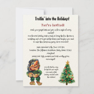 Frohe Weihnachtswache und Baumfreude Einladung