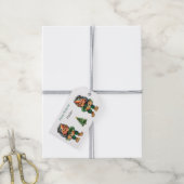 Frohe Weihnachtswache und Baumfreude Geschenkanhänger (Mit Garn)