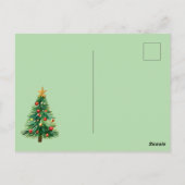 Frohe Weihnachtswache und Baumfreude Postkarte (Rückseite)