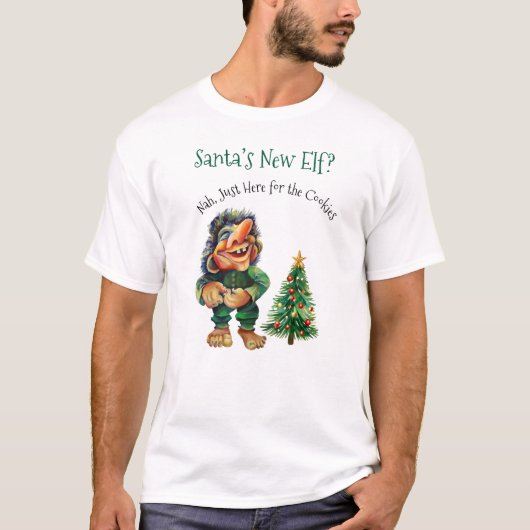 Frohe Weihnachtswache und Baumfreude T-Shirt (Vorderseite)