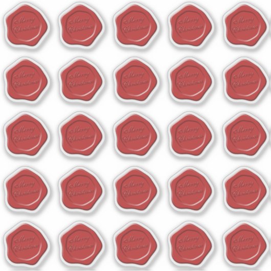 Frohe Weihnachtswachs-Siegel-Aufkleber Aufkleber (Vorderseite)