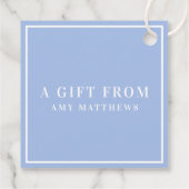 Frohe Weihnachtswag mit Blue Bow Geschenkanhänger (Rückseite)