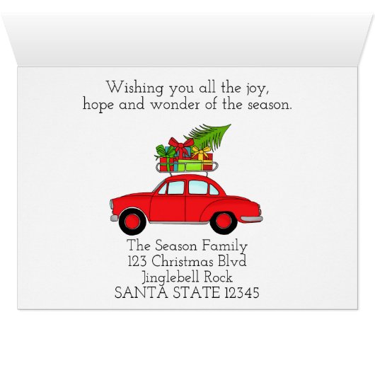 Frohe Weihnachtswagen (Innenansicht Horizontal (Unten))