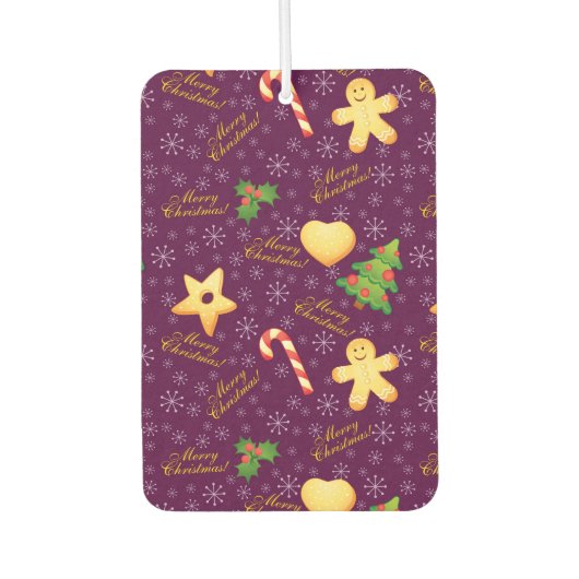 Frohe Weihnachtswagen Freshener Autolufterfrischer (Vorderseite)