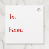 Frohe Weihnachtswagen mit Weihnachtsbaum Geschenkanhänger (Rückseite)