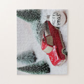 Frohe Weihnachtswagen Puzzle (Vertikal)