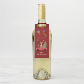 Frohe Weihnachtswagen Tree Geschenk Wein Bier Getr Flaschenanhänger (Auf Flasche)