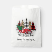 Frohe Weihnachtswagen und Bäume Geschenktütchen (Vorderseite)