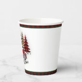 Frohe Weihnachtswagen und Bäume Pappbecher (Links)