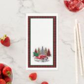Frohe Weihnachtswagen und Bäume Serviette (Beispiel)