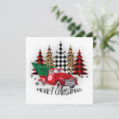 Frohe Weihnachtswagen und Bäume Weihnachten (Stehend Vorderseite)