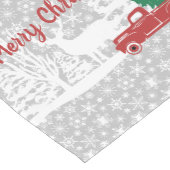 Frohe Weihnachtswagen und Hirsche Mittelgroßer Tischläufer (Ecke)