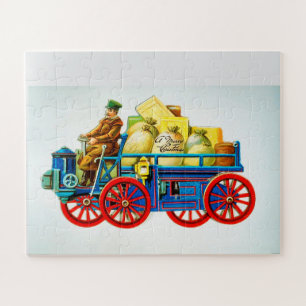 Frohe Weihnachtswagen Vintag Puzzle