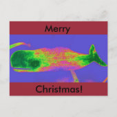 Frohe Weihnachtswal-Postkarte Feiertagspostkarte (Vorderseite)