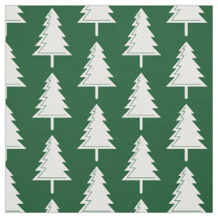 Frohe Weihnachtswald-Waldmuster Stoff