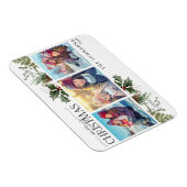 Frohe Weihnachtswälder Berry Pinecone Foto Magnet (Rechte Seite)