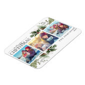 Frohe Weihnachtswälder Berry Pinecone Foto Magnet (Linke Seite)