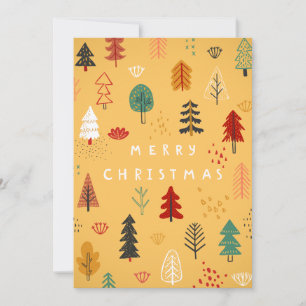 Frohe Weihnachtswälder - ein festes Wald Feiertagskarte