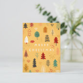 Frohe Weihnachtswälder - ein festes Wald Feiertagspostkarte (Stehend Vorderseite)