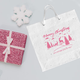 Frohe Weihnachtswälder Hirsche und Bäume Gummistempel