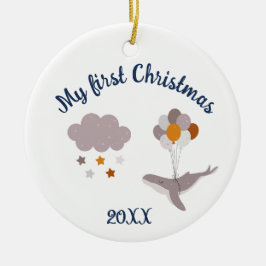 Frohe Weihnachtswale Schöne Traumwelt Keramik Orna Keramik Ornament