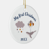 Frohe Weihnachtswale Schöne Traumwelt Keramik Orna Ornament (Rechts)