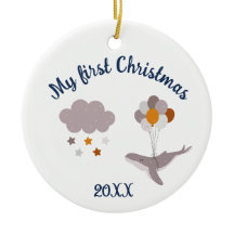 Frohe Weihnachtswale Schöne Traumwelt Keramik Orna