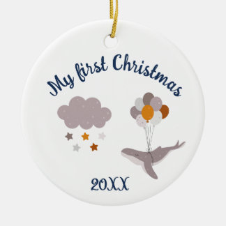 Frohe Weihnachtswale Schöne Traumwelt Keramik Orna Ornament