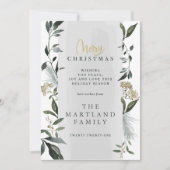 Frohe Weihnachtswasserfarbe Eukalyptus Feiertagskarte (Vorderseite)