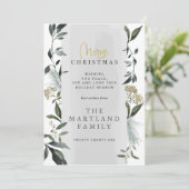 Frohe Weihnachtswasserfarbe Eukalyptus Feiertagskarte (Stehend Vorderseite)