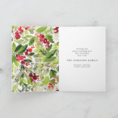 Frohe Weihnachtswasserfarbe Feiertagskarte (Innenseite)