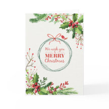 Frohe Weihnachtswasserfarbe gemalt mistletoe